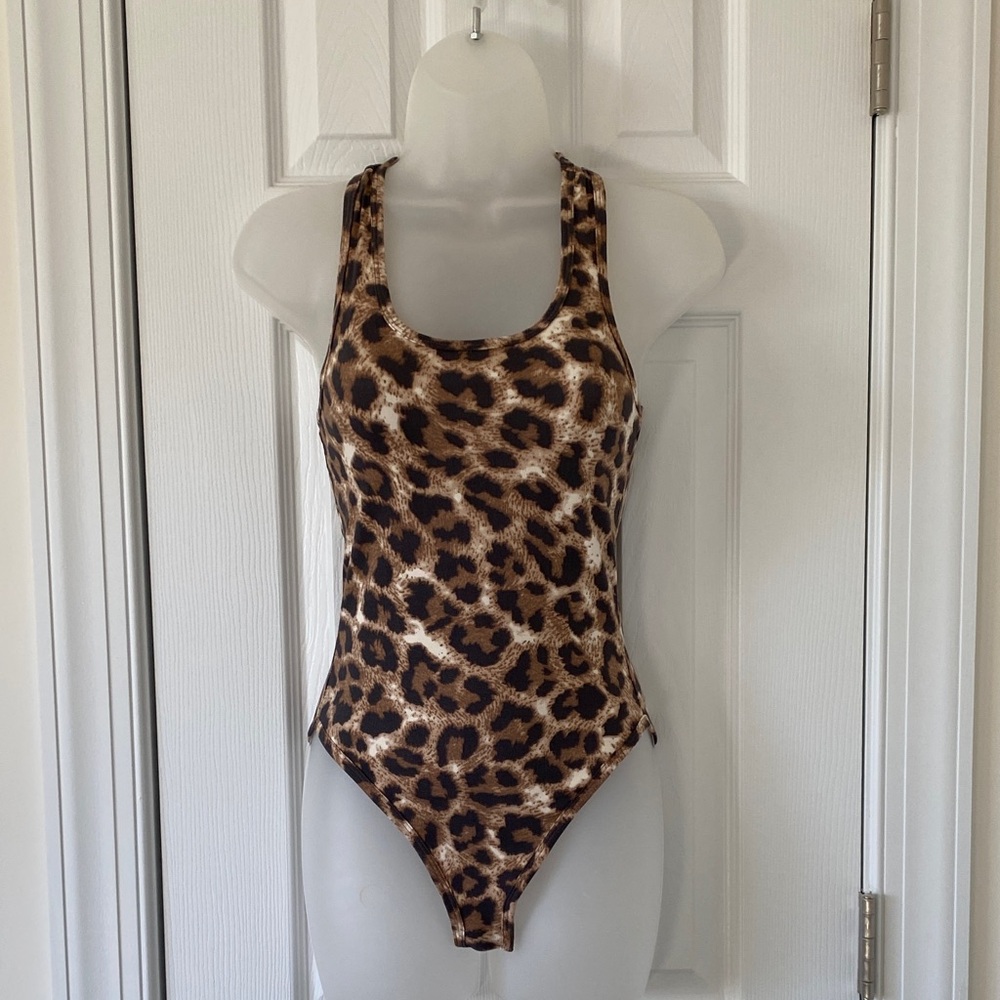 Zenana Leopard Print Tank Bodysuit